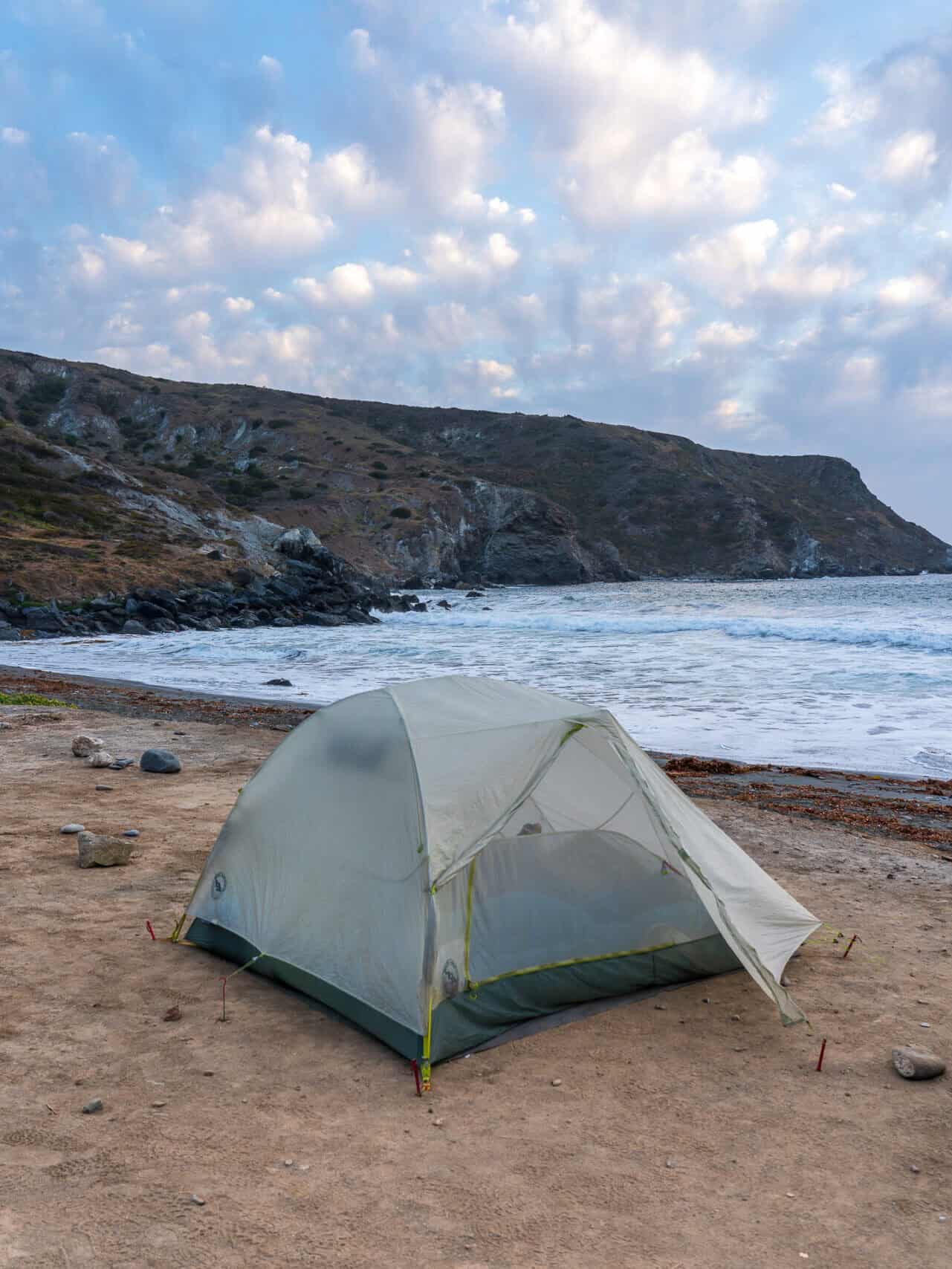 Image of tent at Shark Harbor