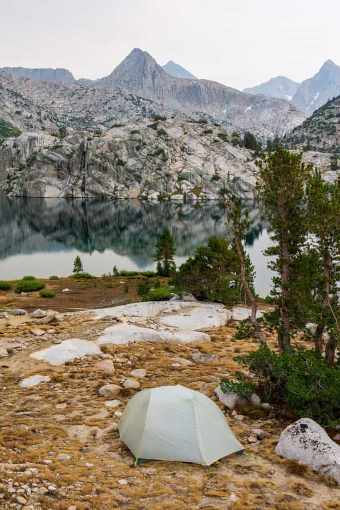 Image of campsite at Evolution Basin in Kings Canyon.