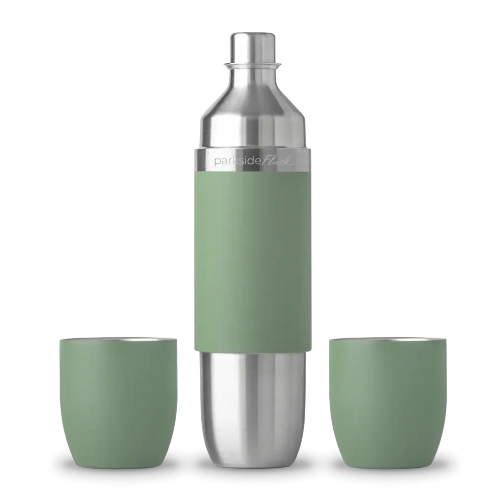 wine flask tumbler with 2 cups