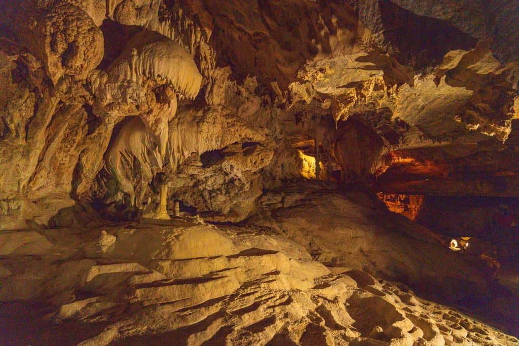 spires in the crystal cave in sequoia national park.