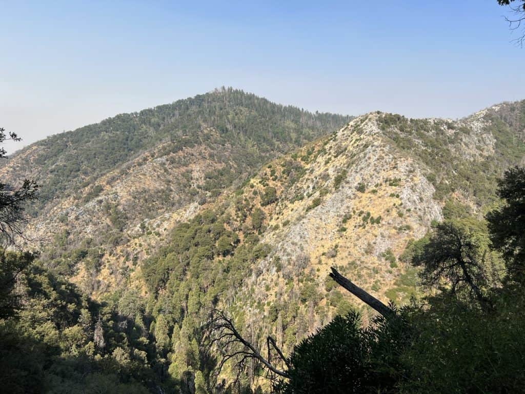 The view of the hillside where the Crystal Cave is located as seen from the hike to the cave.