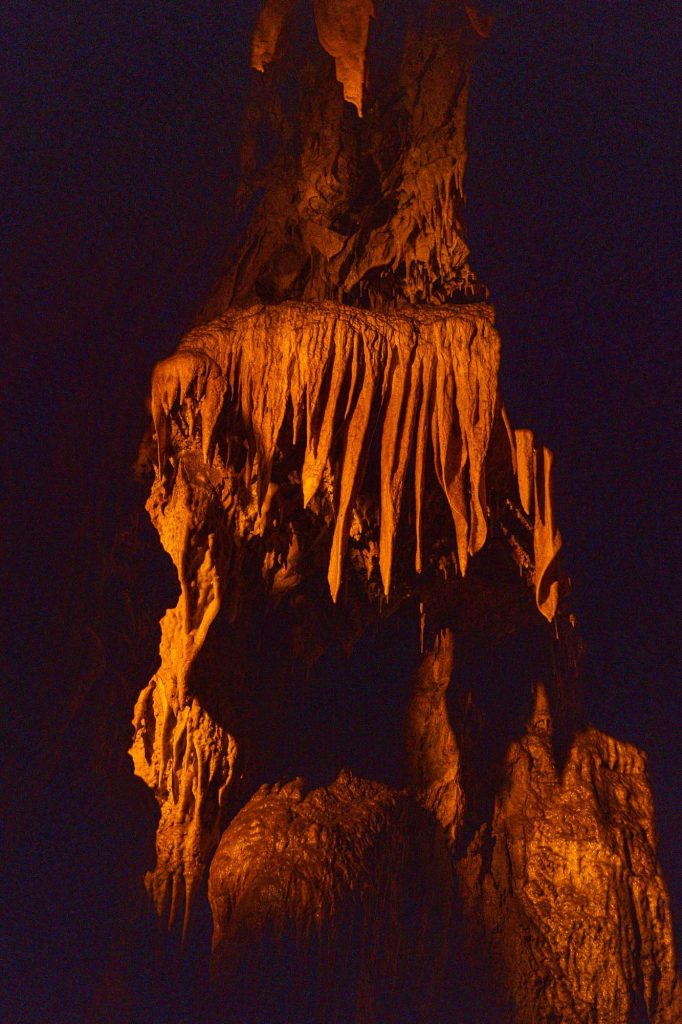 Stalactites in the Crystal Cave.